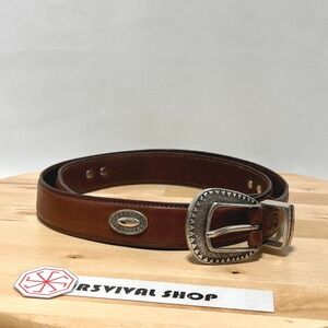 Greg Norman Mens Dark Brown Genuine‎ Leather Studded Belt - Size 40